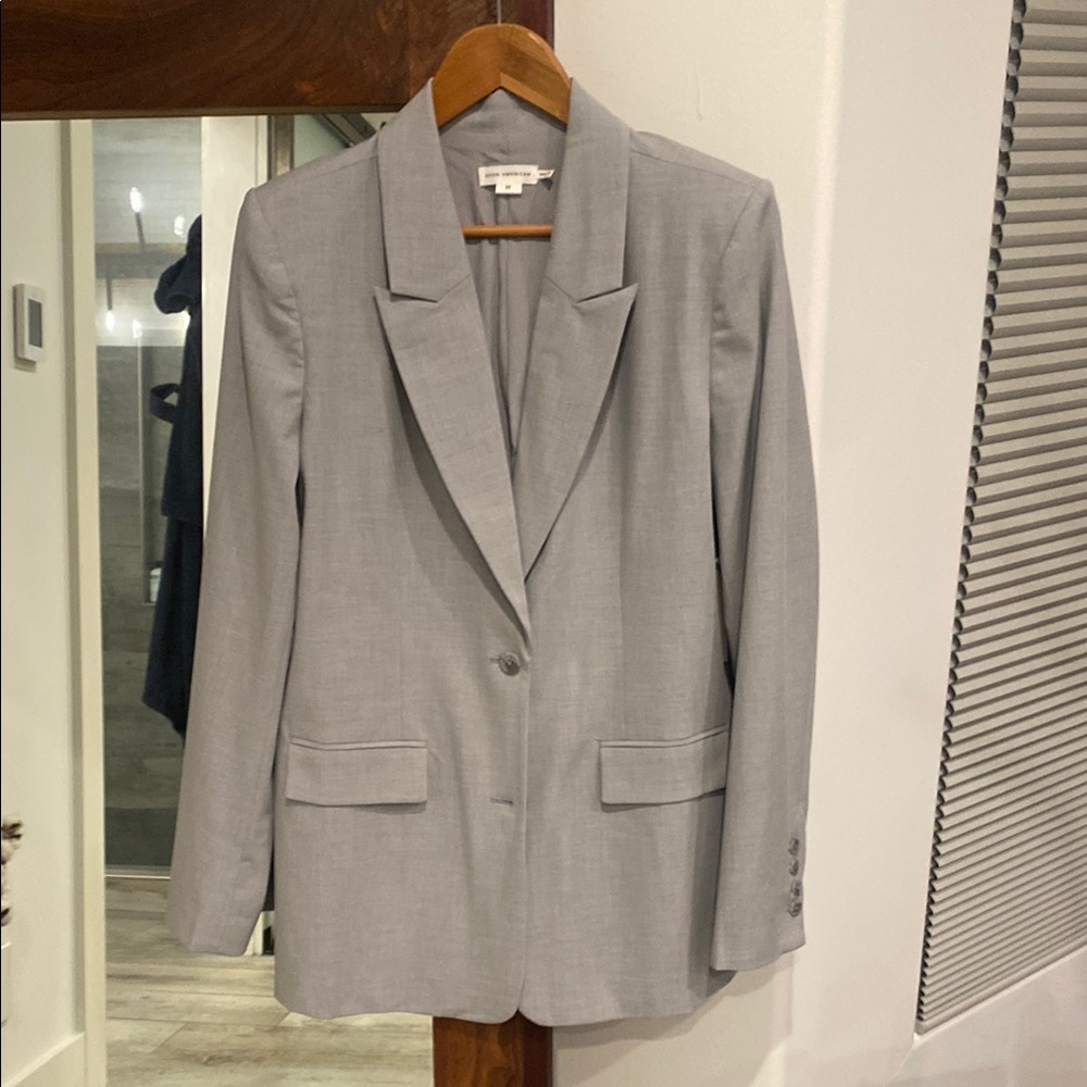 Gray Blazer Jacket by Good American